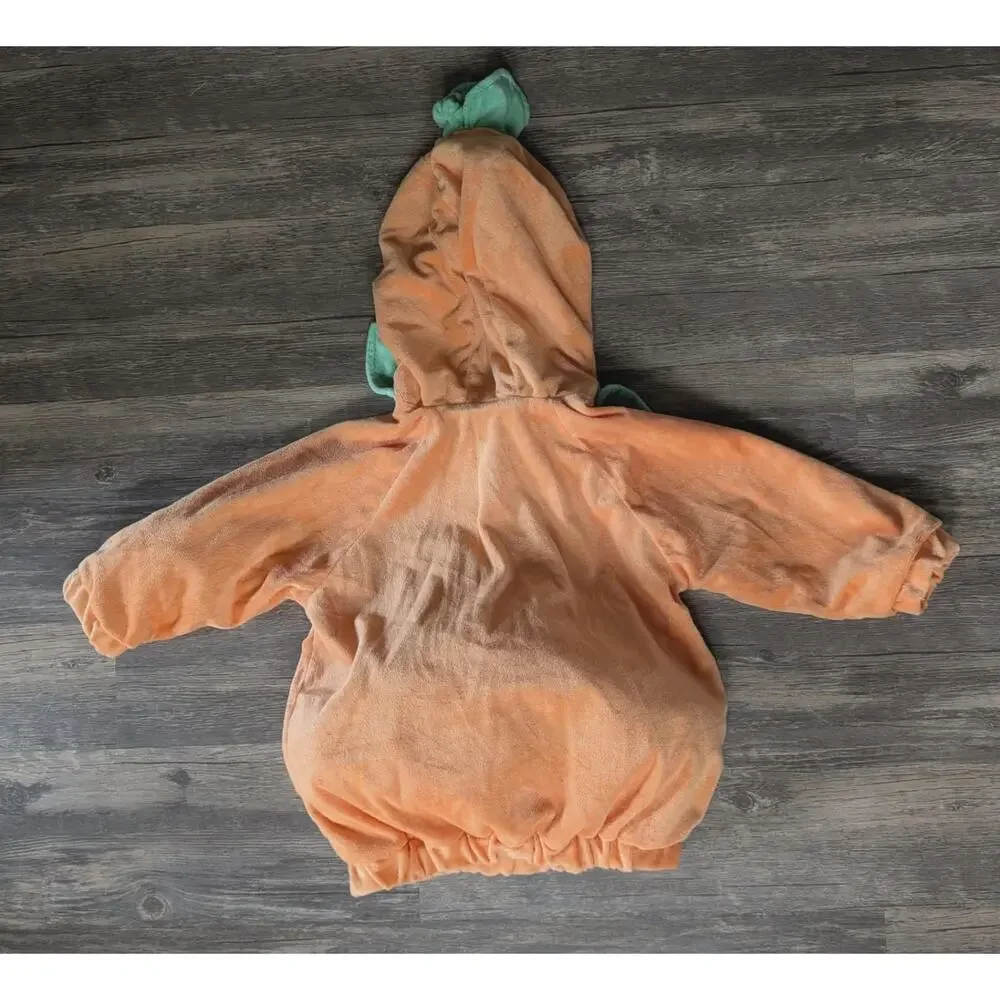 Hyde & EEK Infant Halloween Costume Pullover Pumpkin Top With Hood 12-18 Months